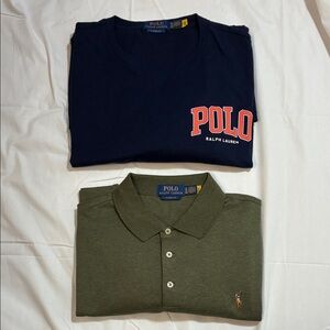 Ralph Lauren Men's Polo Shirts in Dark Blue and Olive